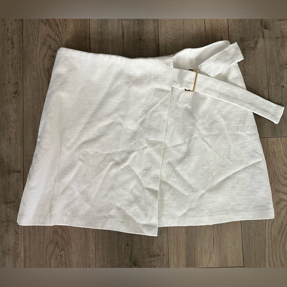 NWT canvas, and linen wrap skirt - Picture 2 of 5